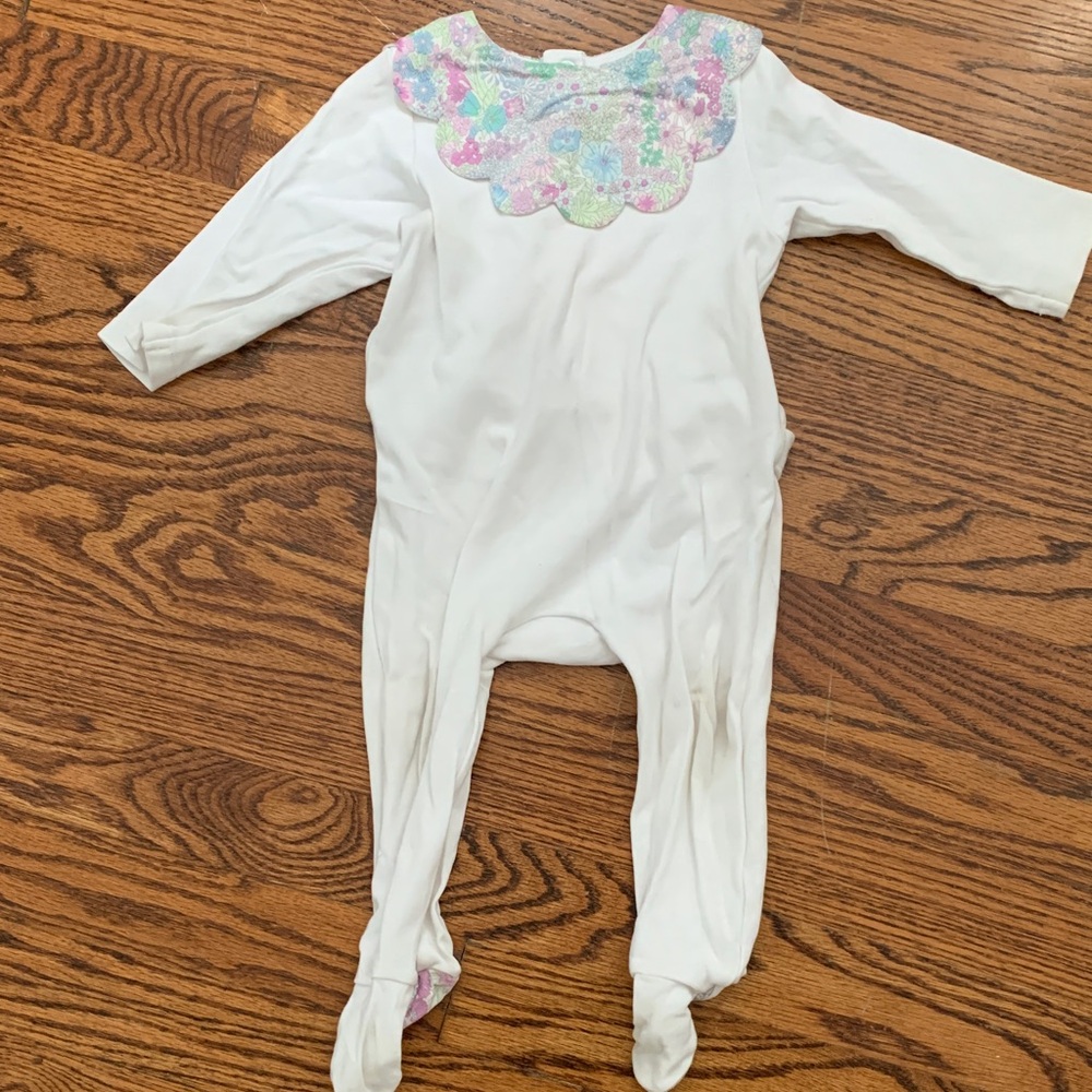 Jacadi x Liberty London baby pajama playsuit - White and Multicolor - 9M